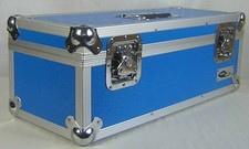 7" Singles Vinyl Record Aluminium DJ Flight Carry Case Blue Storage 300 Tough