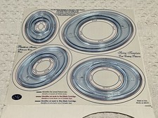 Creative Memories Custom Cutting System 4 Oval Patterns Sizing Templates Unuse
