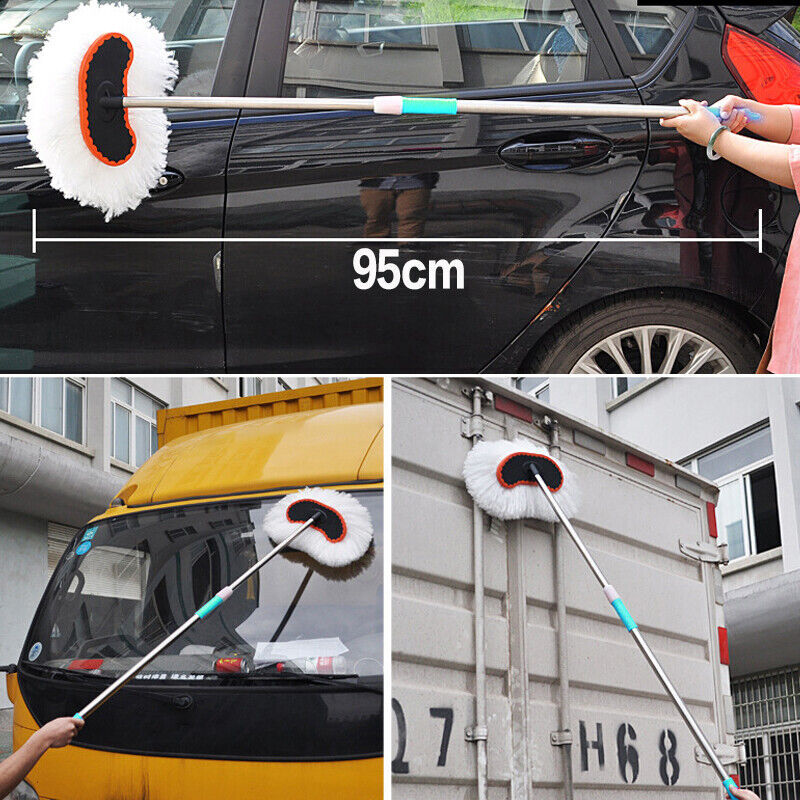 Telescopic Car Cleaning Brush Microfiber Mop Wash Kit Scratch Cleaning