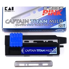 Kai Captain Titan Mild Razor Blades for Feather Artist Club & Kai - 20 Ct.