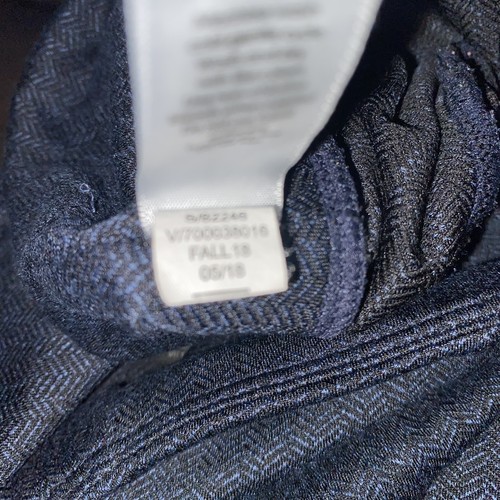 Athleta Womens Yoga Pants Large Blue Herringbone Capri Leggings B2 - Picture 10 of 11