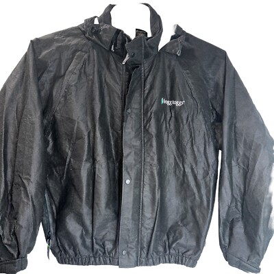 Toadz Frogg Toggs Jacket Adult Size L Black Outer Wear Full Zip Polyethylene