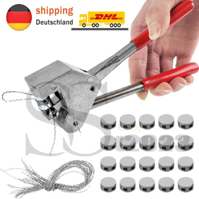 20 Plomben 20er Plombendraht-Set Stromzähler-Tags Plombenzange Sicherheitsplom