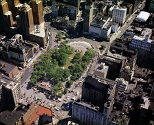 1988 Vintage Print Union Square South Side New York City Aerial View East Coast