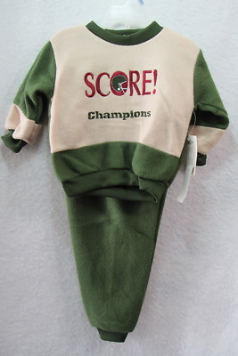Basic Editions Football Pants Shirt Fleece Outfit Size 18 Months Boy's