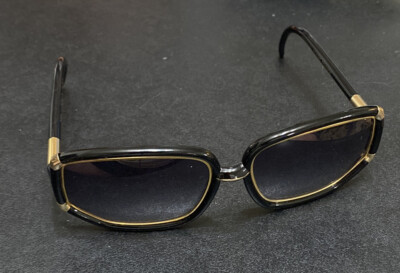 Ted Lapidus vintage oversized Sunglasses scratched lenses Ted Lapidus TL 10 01ST, Vintage 70s Black Oversized Octagon  main image 4