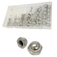 Set of 150 PC Hex Nut Cap Top Assortment Stainless Steel