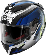 HELM HELMET MOTO FIBER TOP RACING SHARK RACE-R PRO ASPY BLAU NEONGELB GR L