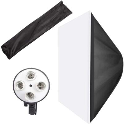 Softbox 4in1 Bulb Holder E27 Socket Wired Diffuser Light Multi Photo Studio  UK