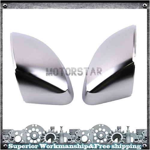 2Pcs Fit AUDI A3 S3 8V 2015 Left Right Matt Chome Rearview Side Mirror Cap Cover