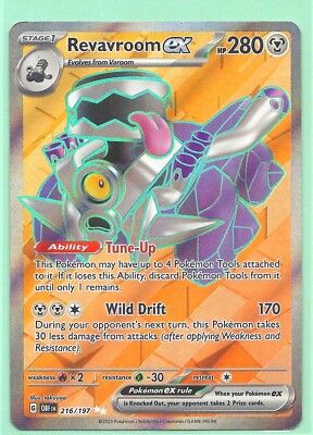 216 197 pokemon card Pokmon TCG Revavroom Ex 216/197 Full Art Holo Rare - Obsidian Flames Ability  Tune Revavroom ex 216/197 Pokemon Like