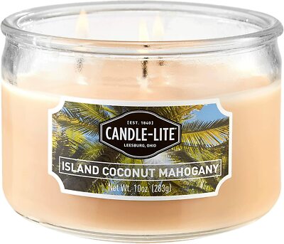 Duftkerze Candle-Lite, 3-Docht, Trad. seit 1840,Island Coconut Mahogany , 283gr.