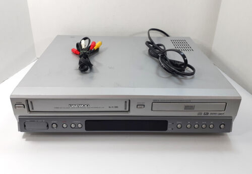 Daewoo 6-head DVD VCR Combo DV6T811N Hi-Fi VHS Player Recorder Silver Tested - Picture 1 of 14