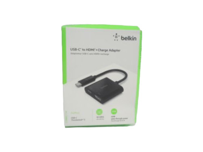 Belkin USB-C to HDMI Adapter + Charge AVC002btBK 4K 60W MacBook Pro HDMI Adapter