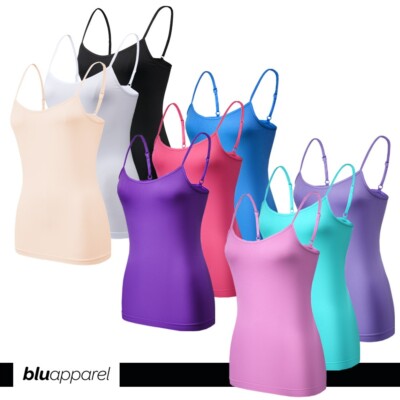 Damen 3er Pack nahtlose Stretch Weste schwarz weiß Übergröße Thermo Basisschicht UK