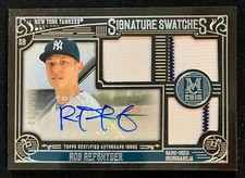 ROB REFSNYDER NY YANKEES 2016 TOPPS MUSEUM COLLECTION TRIPLE RELIC AUTO RC /299