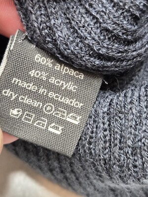 NWT Shupaca Alpaca Beanie Hat Alpaca Black Gray Gorpcore Shupaca Alpaca Beanie Hat Alpaca Acrylic Black Gray Gorpcore  main image 4