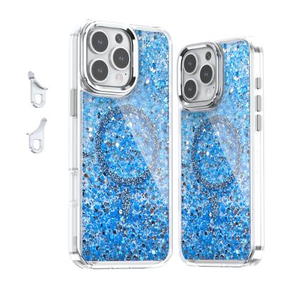 Magsafe Hülle für iPhone 16 15 Pro Max 14 13 12 11 Magnetic Glitter Silikon Case