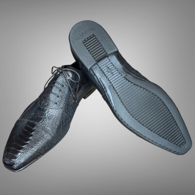 $1250 Authentic Cesare Paciotti US 7 Ostrich Oxfords Italian 