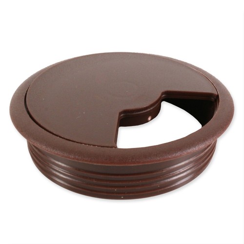 2x BROWN CABLE TIDY GROMMETS Desk Office Computer PC Monitor Speaker Projector - 第 2/3 張圖片