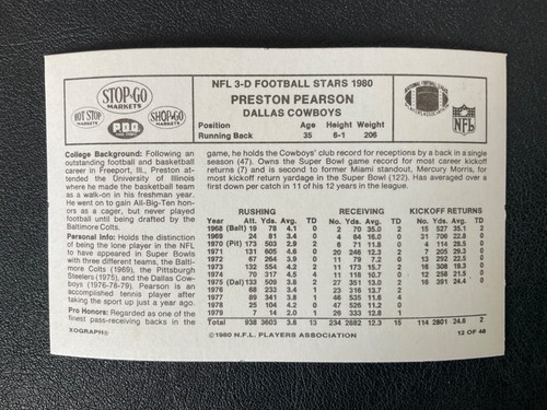 1980 STOP N GO 3D FOOTBALL STARS PICK CARDS YOU WANT - 第 25/99 張圖片