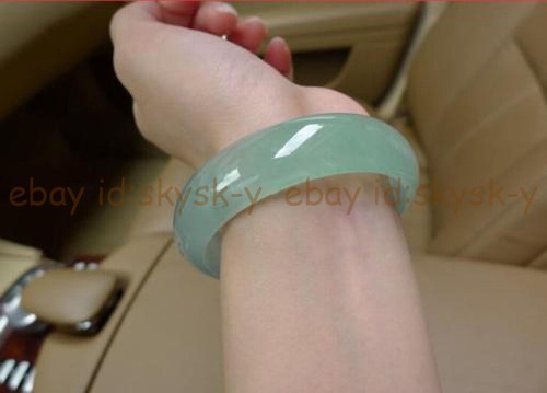 Echter natürlicher grüner Jadeit Jade Edelstein Armreif Armband 56-66 mm Schmuck - Bild 8 von 17