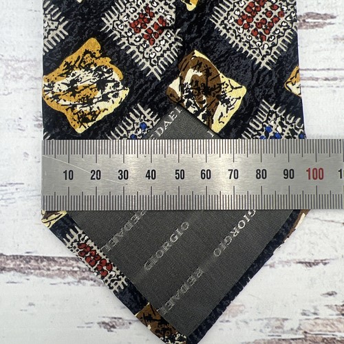 Georgio Redaelli Men's Tie Vintage 80s Blue Abstract Geometric 100% Silk Italy - Bild 4 von 7