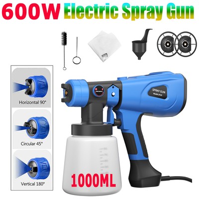 Elektro Farbsprühpistole Sprühpistole Spritzpistole Farbspritzgerät 1000ml 600W