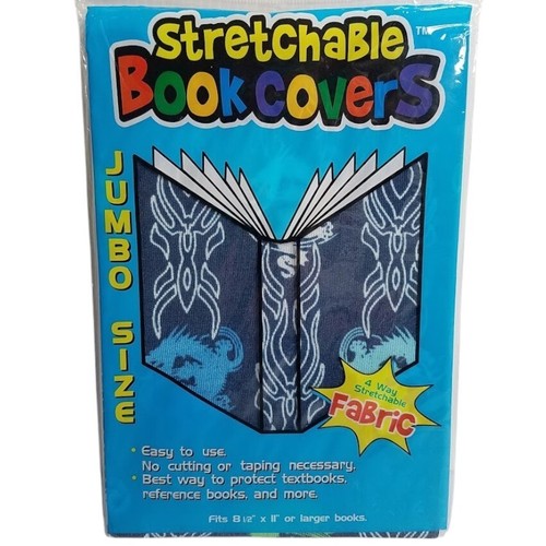 Lot of 4 Stretchable School Book Covers Stretch Fabric 3 Jumbo & 1 Standard New - Picture 5 of 5
