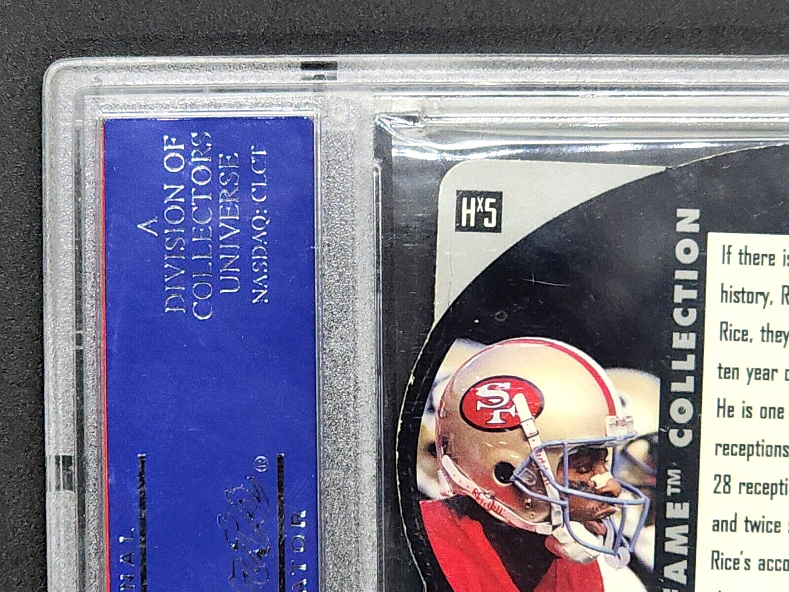 1996 SPX Holofame #Hx5 Jerry Rice HOF Insert PSA 8 NM-MT *Only 11 Graded Higher* view 9