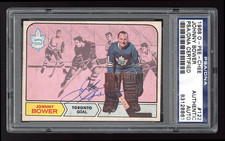 1968 O-Pee-Chee #122 Johnny Bower PSA/DNA PSA Toronto Maple Leafs HQ Auto Card