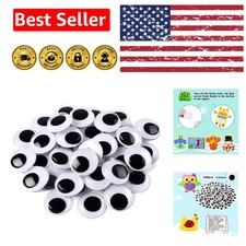 200 Pieces 15mm Craft Wiggle Eyes - Perfect for Festive Decorations and Projects