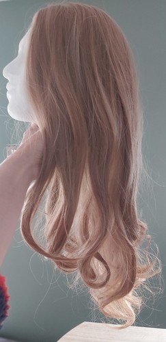 NEW EMMOR Synthetic LONG BLONDE 2 Tone BROWN Wig Wavy Fancy Dress Party CD TV - Picture 3 of 7