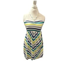 American Eagle Outfitters Striped Halter Sundress Multicolor Size M