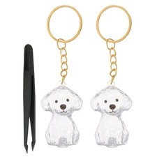 Pet Memorial Keyring for Fur Hair Holder Dog Keepsake Keychain Charm