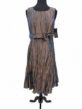 Victor Costa Vintage Crinkle Taffeta Sleeveless Cocktail Event Dress 10 NWT
