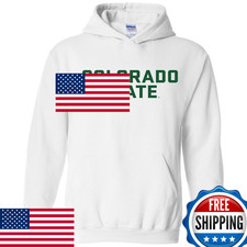UGP Campus Apparel AH01 Colorado State Rams Basic Block Hoodie Medium White