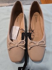 Time and Tru Bow Ballet Flats Slip On Size 7 Synthetic Comfortable Everyday Wear
