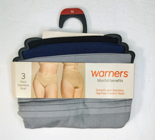 Warner's Blissful Benefits Seamless Brief Panties 3 Pack High Waist M 6 NIP