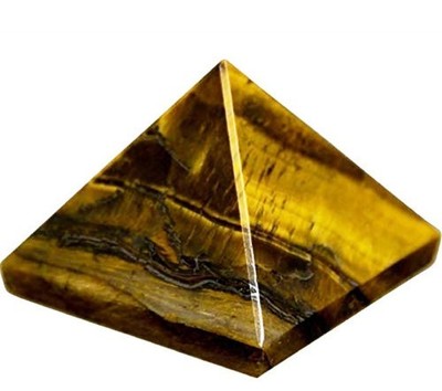 Tiger Eye Crystal Pyramid Natural Stone Healing Protection Reiki Vastu 2.5 3 CM