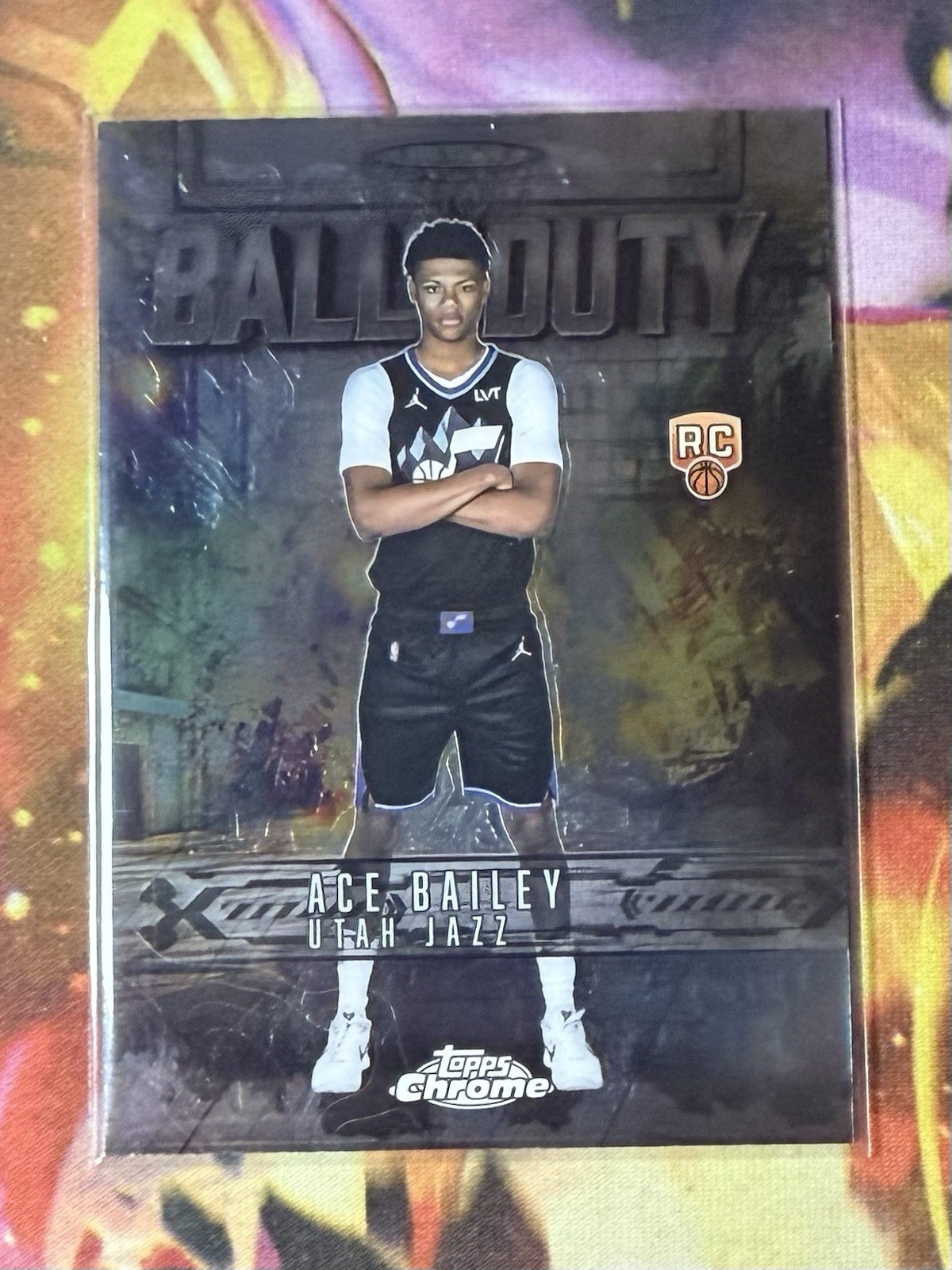 2025-26 Topps Chrome NBA Ace Bailey Ball of Duty Base Insert RC #BD-24
