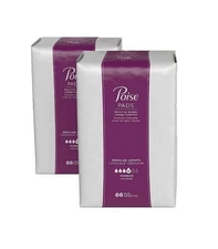 Poise Incontinent Pad 10.47 Inch Length Regular Length Moderate 132 Ct