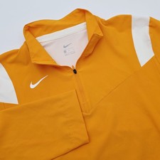 Nike Jacket Men's M Orange/White Football Coach Vented 1/4 Zip Windbreaker