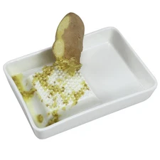 Ceramics Grater Plate for Ginger Garlic Wasabi Daikon Fruits Rectangle