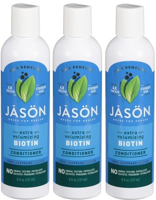 pack of 3 -Jason Thin to Thick Extra Volumizing Biotin Conditioner, 8oz.,