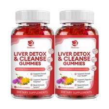 2Packs Liver Cleanse Detox & Repair Gummies, Sugar Free Liver Health Support