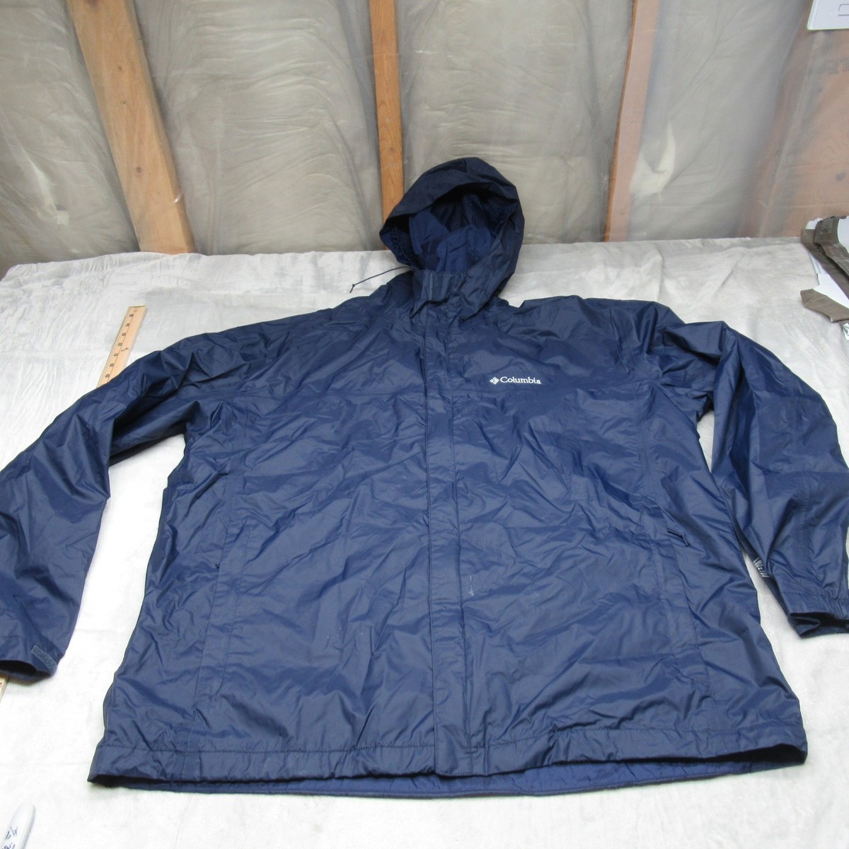 Columbia Jacket Mens XXL Blue Watertight II Waterproof Hood Light
