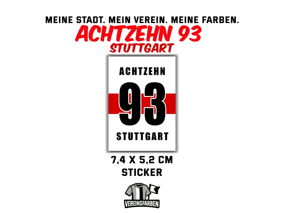 Stuttgart Aufkleber Sticker Mix - Fußball Fanartikel - 1893 0711 Pokalsieger - Bild 4 von 4