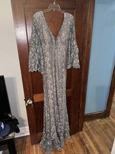 Jovani silver Fit And Flare Pageant gown Size 12