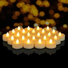 12PCS Realistic LED Tealights Flameless Votive Candles for Christmas Home Decor